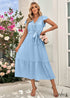 Boho Casual Tied Waist Dress Angela
